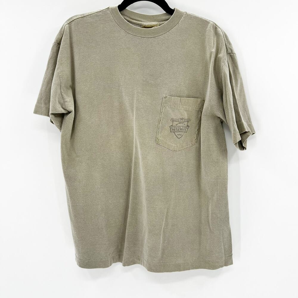 Banana‎ Republic Women's Olive Green Short Sleeve Pocket Tee T Shirt Top Size XS
